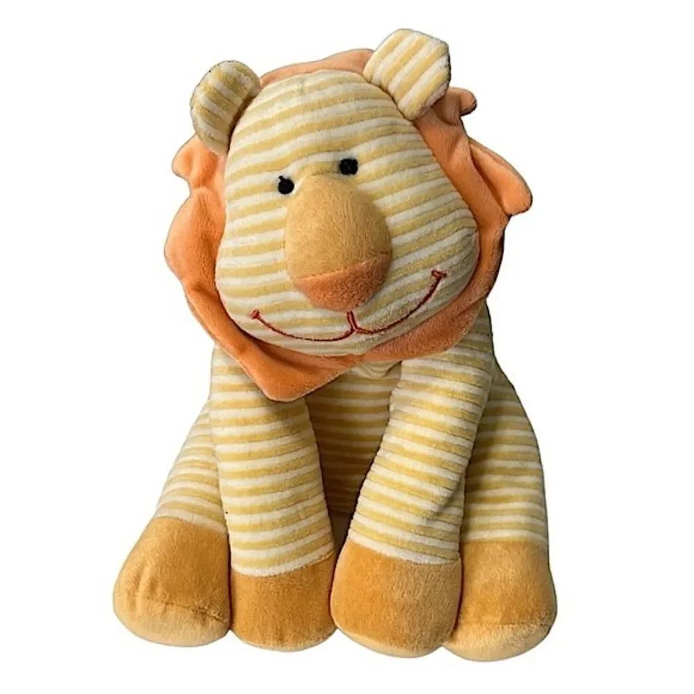 Animal Adventure Baby Lion 12” Plush Stuffed Animal Yellow Striped Lovey
